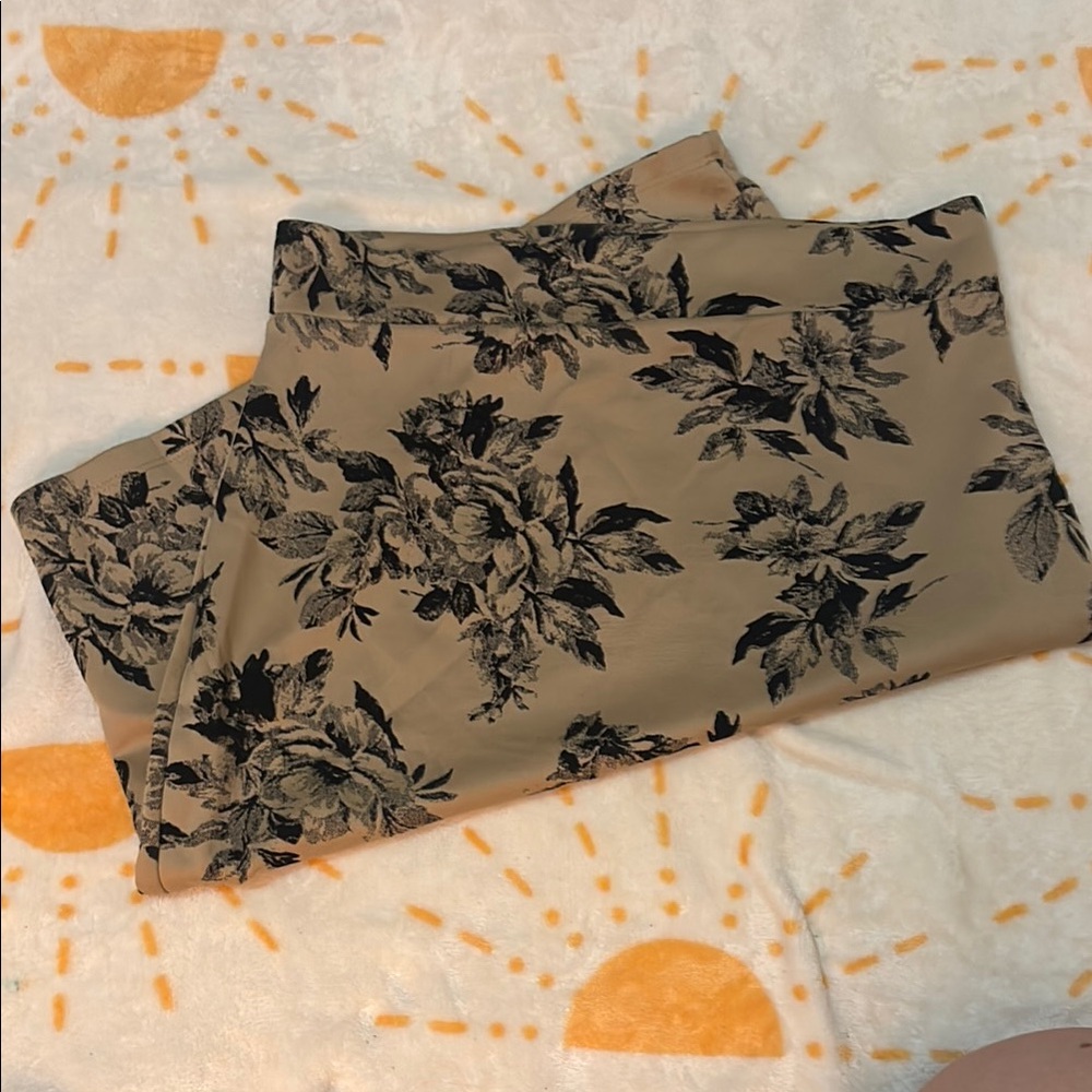 Floral Tan Skirt